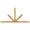 Ekena Millwork Saratoga Rough Sawn Timber Gable Bracket, Western Red Cedar, 96"W x 48"H x 4"D x 4"F, 12/12 Pitch GBW096X48X0404SAR00RWR - alternate 1